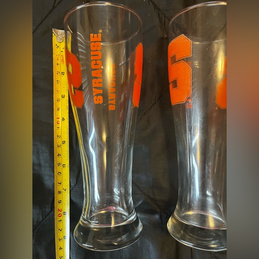 Syracuse Orange Tall Glass Set Pilsner glasses new